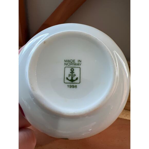 Creamer and Sugar Bowl Porcelain Dish Replacements Norway 1998 Pattern Marbella - Picture 9 of 10